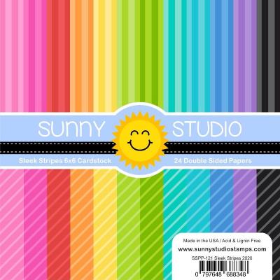 Sunny Studio Designpapier - Sleek Stripes